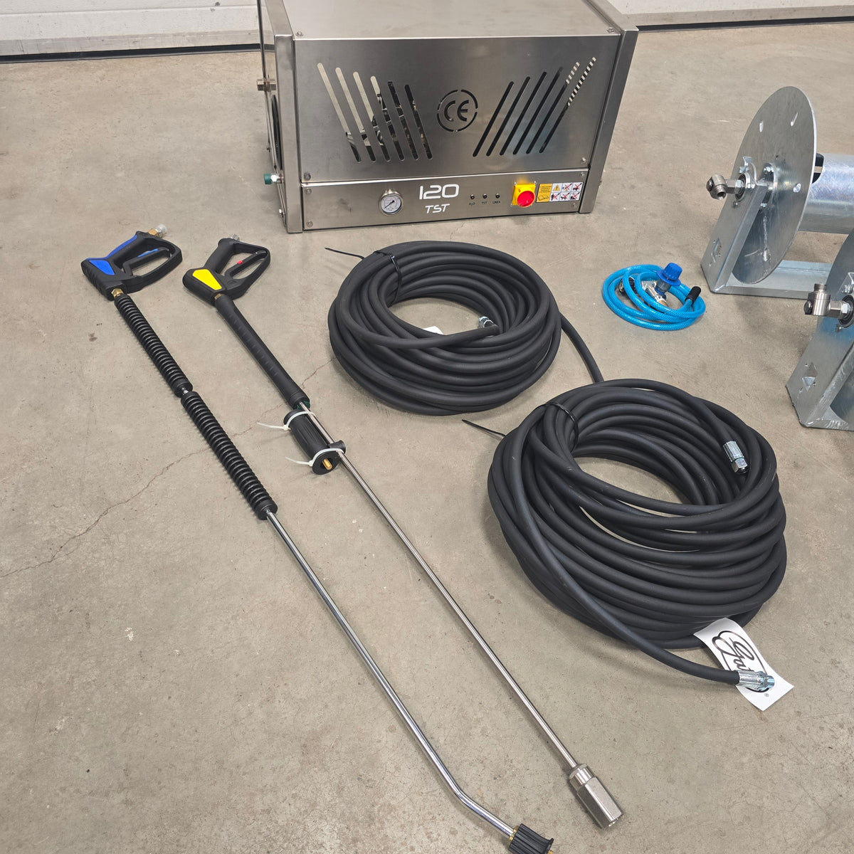 Stainless-Steel Wall-Mounted Pressure Washer – Twin Reel Pro Bundle