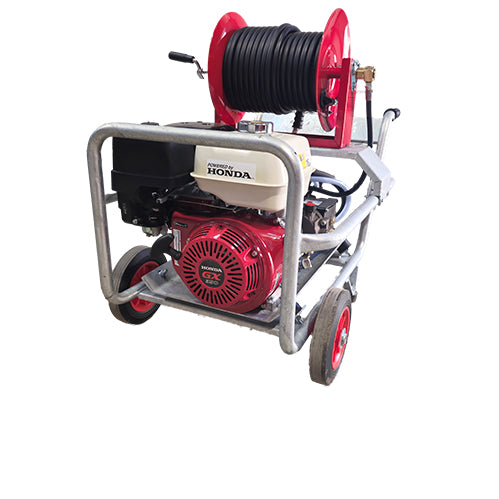 Honda GX390 Pressure Washer 21LPM/3000 PSI Reel + 30M Hose Galvanised