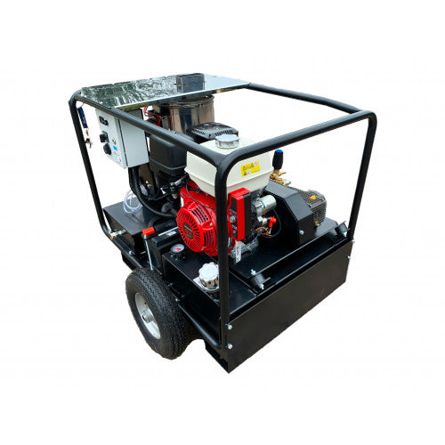Multi Wash Industrial Petrol Hot Pressure Washer - Honda GX390 21 LPM Trolley Frame (Electric Start)