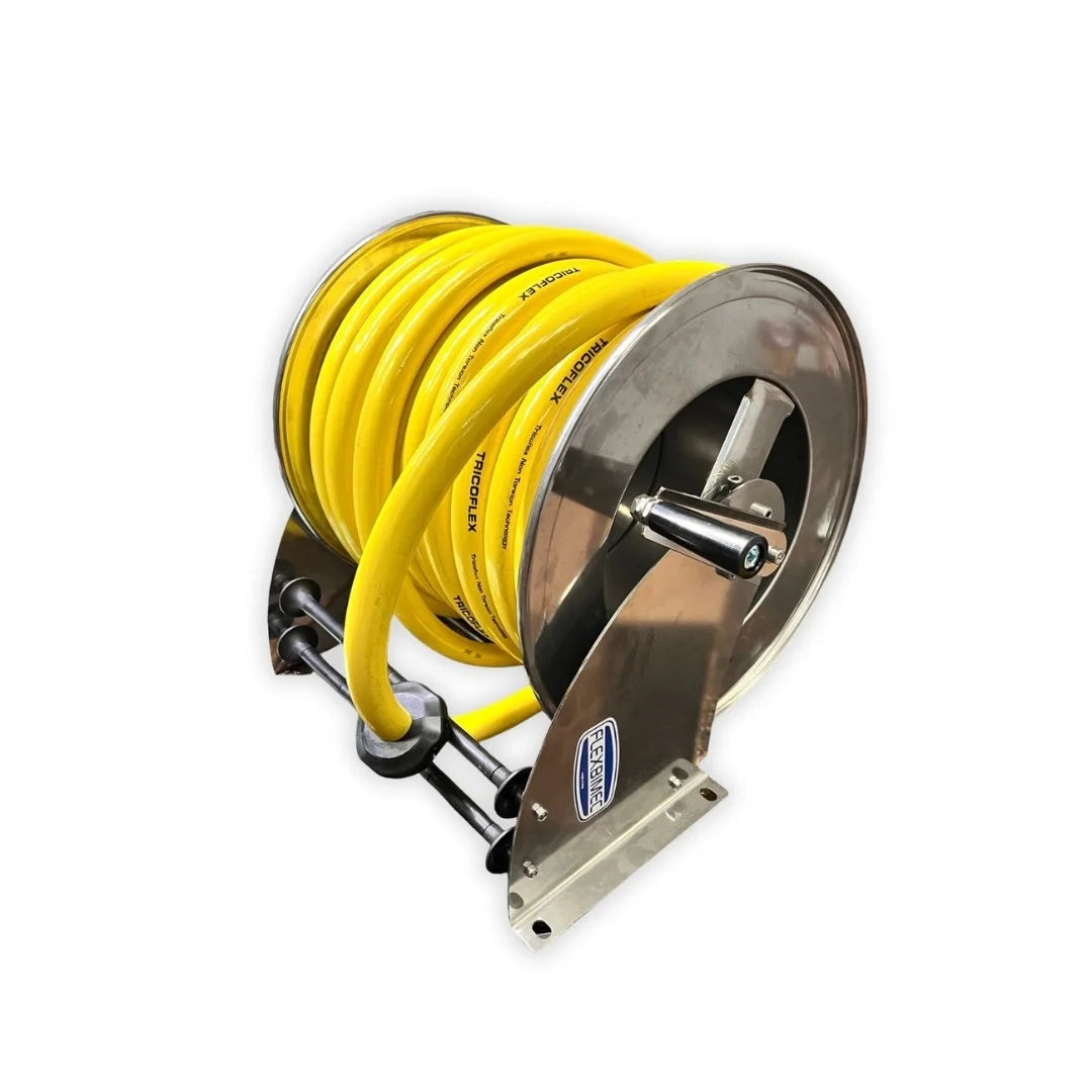Stainless Manual Wash Down Reel 25 Metre 1″