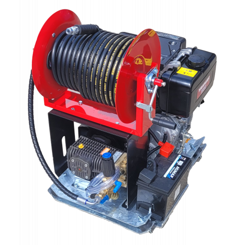 10HP Yanmar Diesel Skid Frame Pressure Washer 18LPM/3000 PSI Reel + 30M Hose