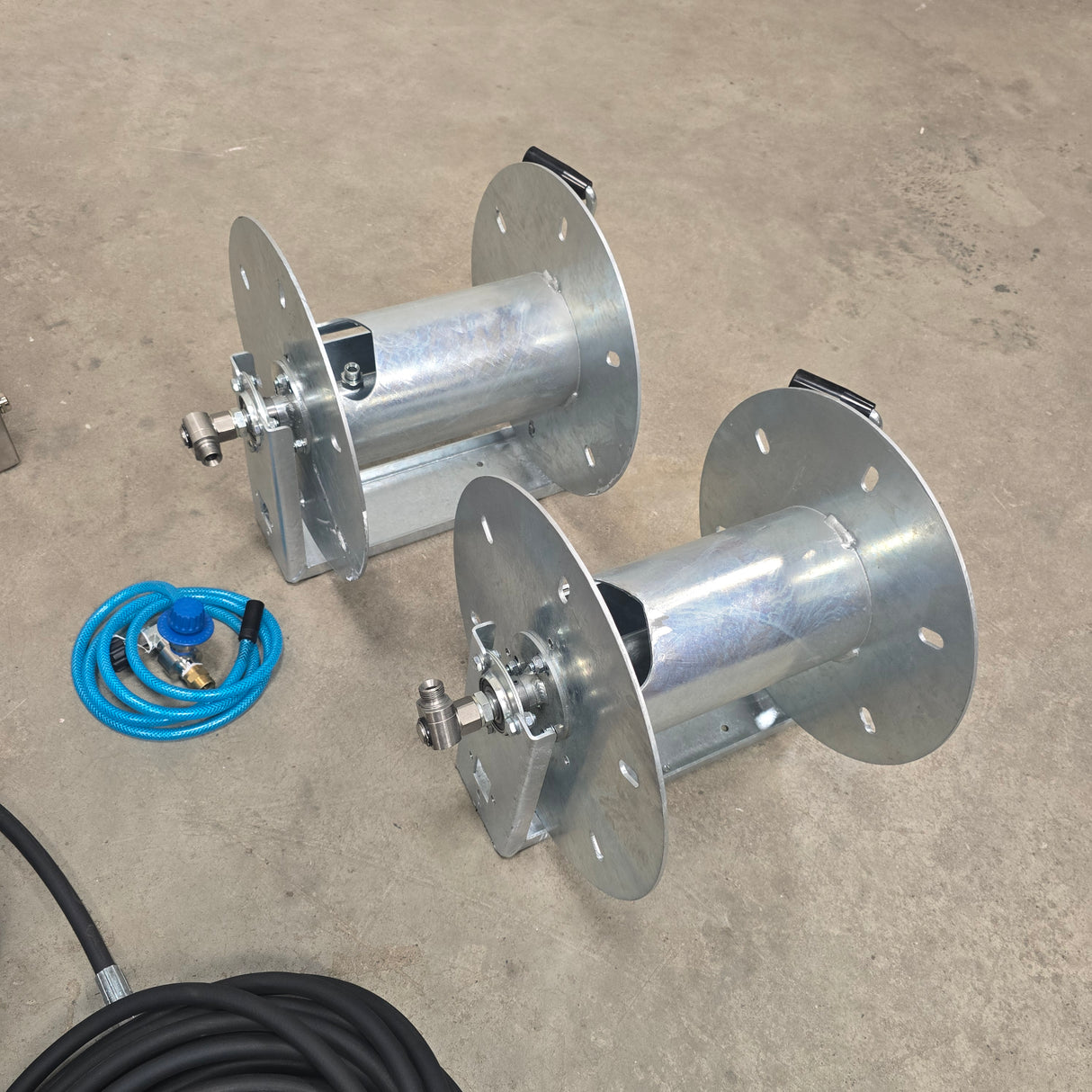Stainless-Steel Wall-Mounted Pressure Washer – Twin Reel Pro Bundle